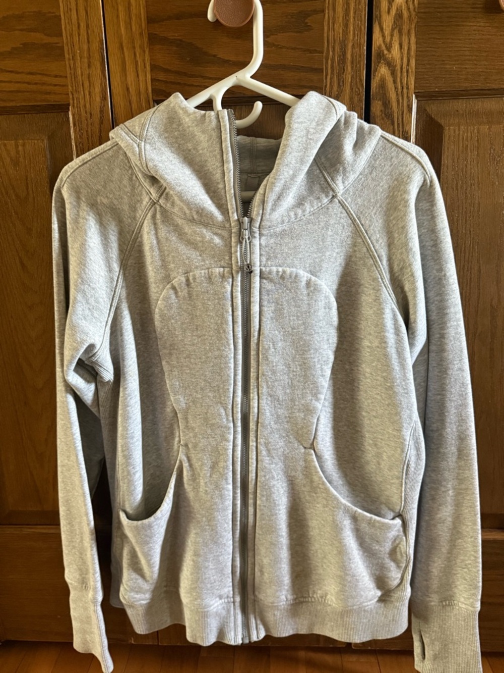 lululemon athletica Light Gray Full-Zip Hoodie